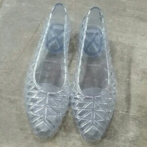 American Apparel lattice jelly flat sandal - CLEAR - Size 8 - New